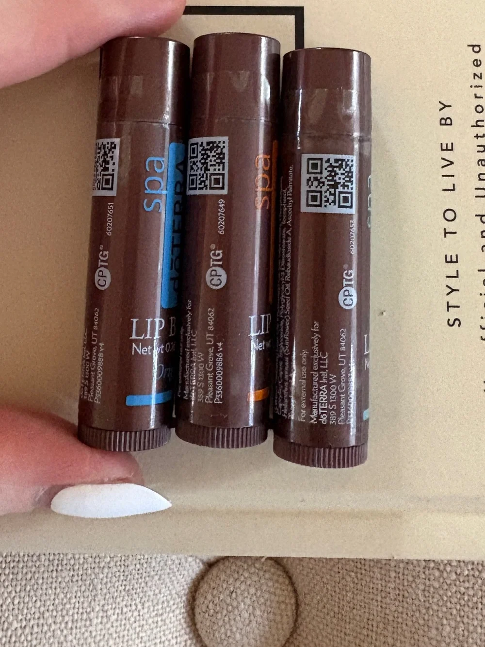 NWT 🤍doTERRA Lip Balm Trio —  Original(mint ), Tropical, Herbal